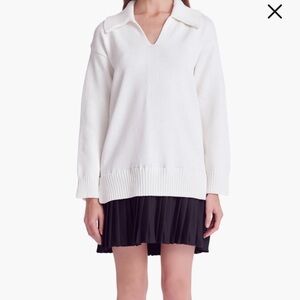 English Factory Mixed Media Pleated Minidress Size Small NWT